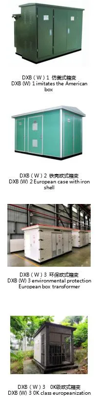 Dxb (W) Box-Type Transformer Substation Power Supply Transformer Prefabricated Distribution Cabinet European Case with Iron Shell Electrical Substation